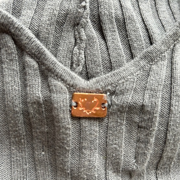 For Love & Lemons Size S Gray Beachy Halter Jumpsuit - Picture 6 of 6